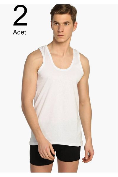 Tutku Ανδρικό λευκό 2 Pack Classic Athlete Elf568tccm2 Νέα σεζόν
