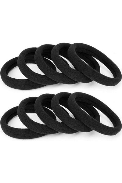 nistabolje Scrunchie de păr pentru femei negre 40 buc. Scrunchie elastic pentru prosop de mărime medie