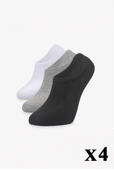MEM SOCKS عبوة مكونة من 12 جوربًا رياضيًا مصنوعًا من الخيزران (غير مرئي) مصنوع من السيليكون