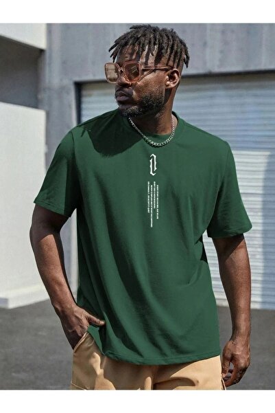 Machetta Великий розмір Вертикальний принт Oversize футболка з велосипедним коміром