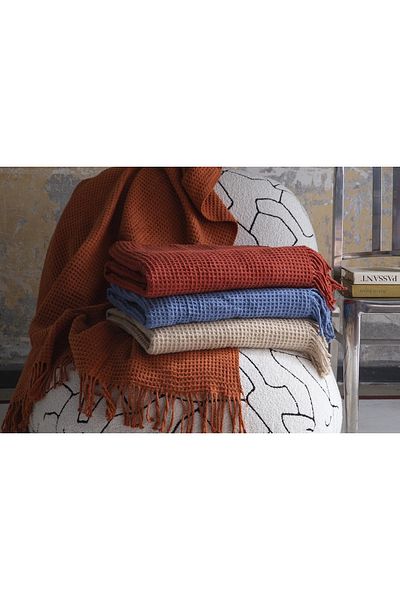 AKSU Brighton Collection Waffle Tv Blanket 130x170