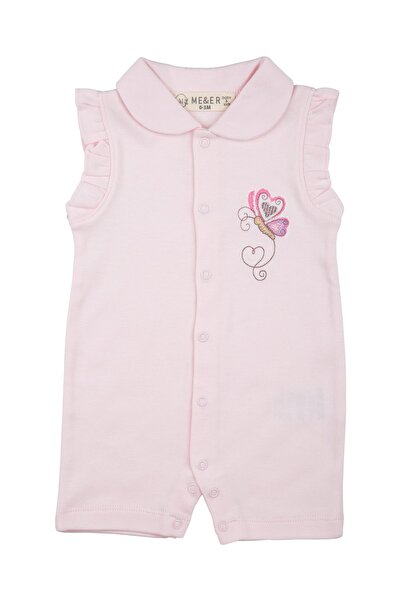 Mehnurs Store Yazlık Tulum Pembe Renk Kız Bebek Tulum