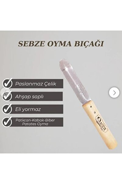 Şerife Nur أداة تقطيع فلفل اليقطين والباذنجان من الفولاذ المقاوم للصدأ 3 قطع