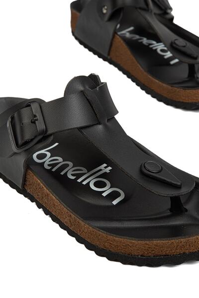 Benetton ® |   Bn-1231- Μαύρο - Γυναικείες Παντόφλες