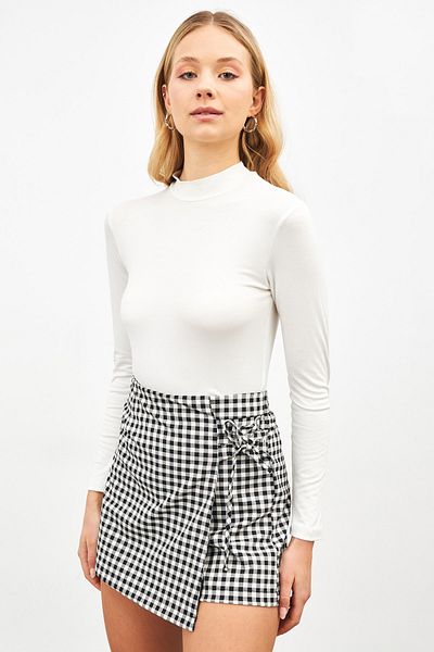 Bukamiss Women's White Turtleneck Body