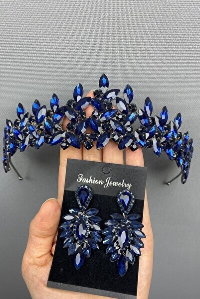 Nikadu Set Coroană și Cercei de Henna Subra – Accesoriu pentru Mireasă