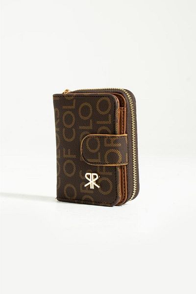 ImPolo Nora Brown Camel Print Women's Wallet 10x13 Size