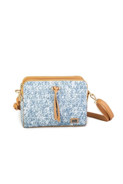 By Hakan Nas Bag-461 Сумка з написом, через плече, жіноча сумка з джинсової тканини