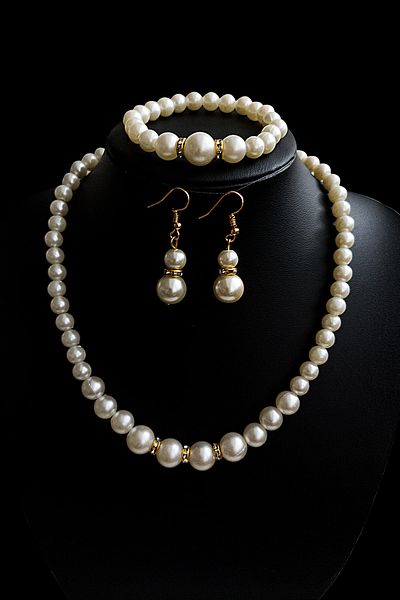 BİJUTERİ EVİ Pearl Stone Detailed Jewelry Set