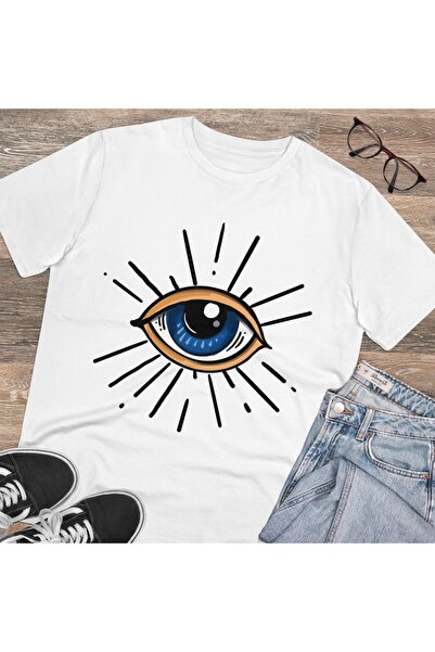 LADİJİTAL BASKI ÇÖZÜMLERİ Belo očno srebro Štampano T-shirt