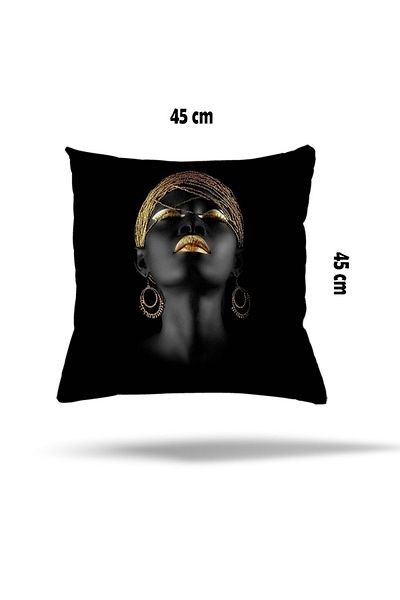 Latibule Marble Zebra African Woman Pattern Concealed Zippered Pillow Case Throw Pillow Cover Seat Pillow Case