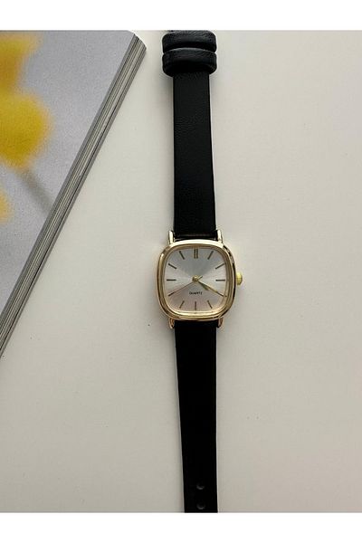Ricardo Lena Black Leather Strap Women's Wristwatch