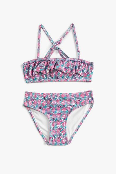 Koton Lány világoskék mintás bikini szett 3SKG00002BM
