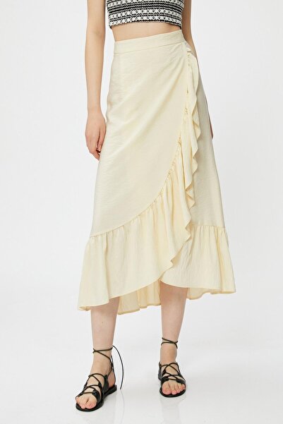 Koton Kadın Ekru Etek