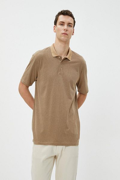 Koton Beigefarbenes Herren-T-Shirt
