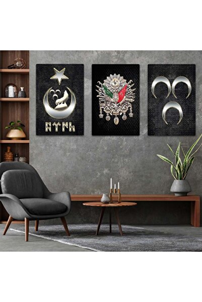 Zevahir Mobilya Dekorasyon Комплект за рисуване с троен MDF османски мотив - ...