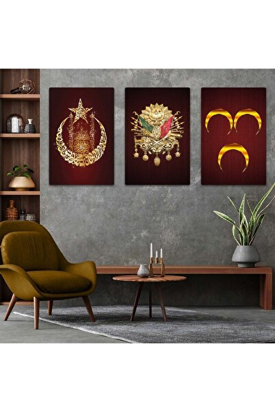 Zevahir Mobilya Dekorasyon Set de masă otomană din MDF triplu