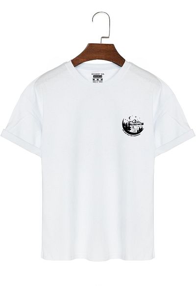 GHASSY CO. Unisex μπλουζάκι με στάμπα για πλάτη και στήθος Aydoga για εξωτερικούς χώρους κανονικό Oversize
