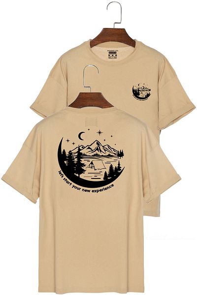 GHASSY CO. Unisex μπλουζάκι με στάμπα στην πλάτη και στο στήθος Aydoğa Outdoor Regular Oversize