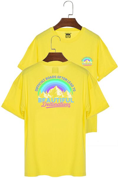 GHASSY CO. Tricou oversize obișnuit, unisex, imprimat pe spate și pe piept