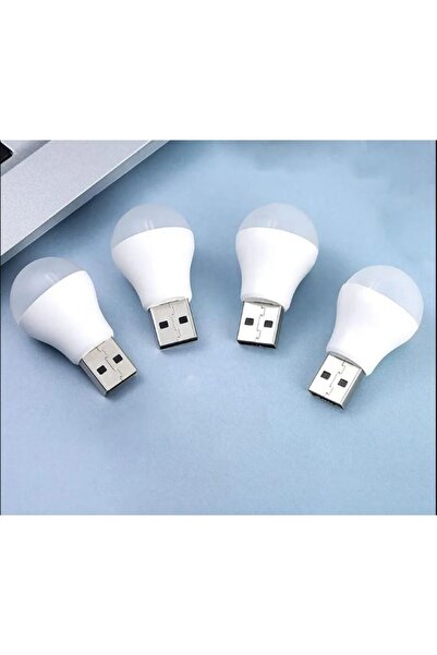 gaman 4 Adet Usb Mini Led Mini Ampul 1w Taşınabilir Usb Led Işık Powerbank La...