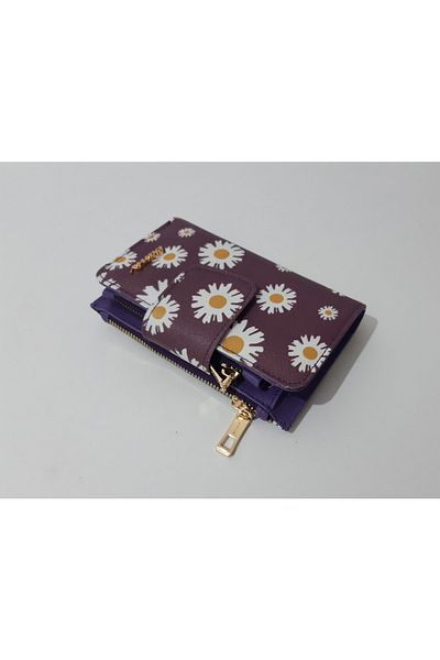 renkli çiçekler Women's Wallet Useful Floral Wallet