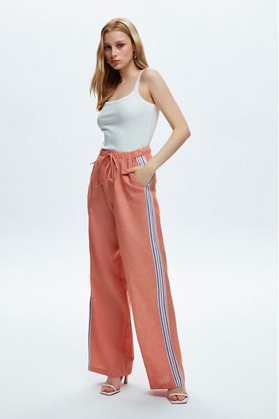 Love My Body Croială relaxată din in - Pantaloni largi și cu talie elastică