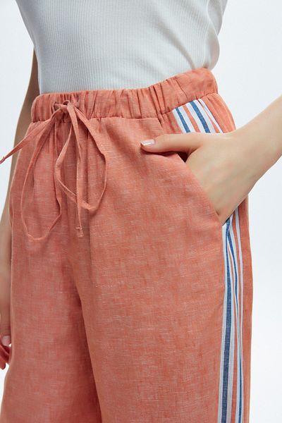 Love My Body Croială relaxată din in - Pantaloni largi și cu talie elastică