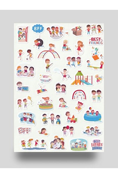 NUNUKİ Nunuki Kids Sticker Set Friendship Sticker Kids Sticker School Sticker...