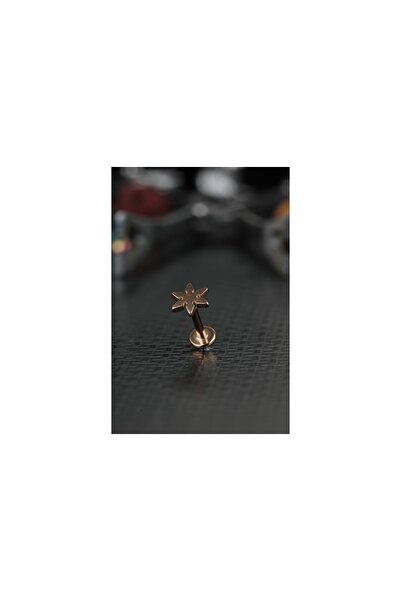 depozoom Cerrahi Çelik Kıkırdak Tragus Helix Labret Ninja Yıldızı Piercing