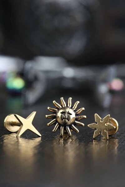 depozoom 316l Cerrahi Çelik Kıkırdak Rook Orbital Helix Set Piercing