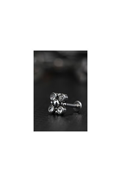 depozoom Cerrahi Çelik Kıkırdak Tragus Zirkon Taş Piercing