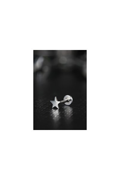 depozoom Cerrahi Çelik Kıkırdak Tragus Helix Labret Yıldız Piercing