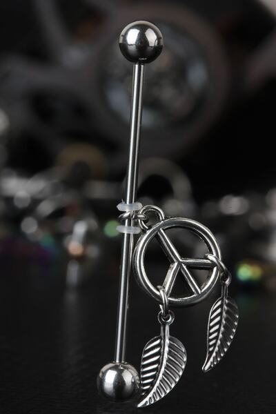 depozoom Cerrahi Çelik Peace Köprü Piercing