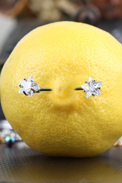 depozoom 316l Cerrahi Çelik Göğüs Ucu Nipple/meme Etnik Tasarım Zirkon Taş Yı...