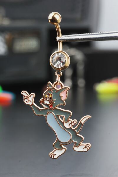 depozoom Cerrahi Çelik Tom Özel Üretim Göbek Piercing