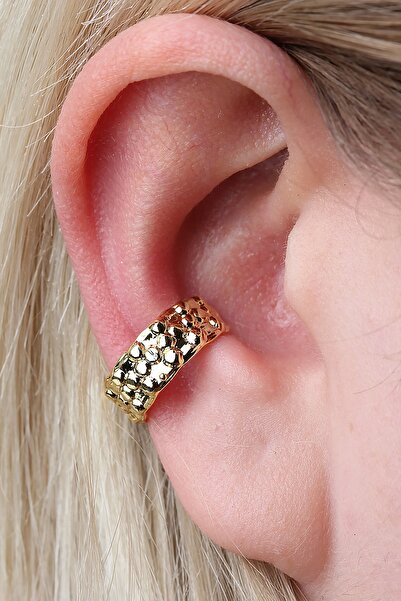 depozoom Altın Kaplama Ayarlanılabilir Sıkıştırılabilir Conch Orbital Earcuff...
