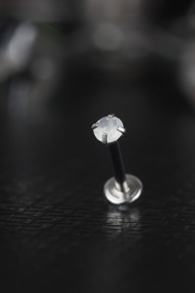 depozoom Cerrahi Çelik Kıkırdak Tragus Helix Zirkon Taş Labret Piercing