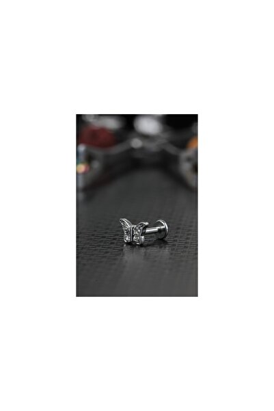 depozoom Cerrahi Çelik Kıkırdak Tragus Helix Labret Kelebek Piercing