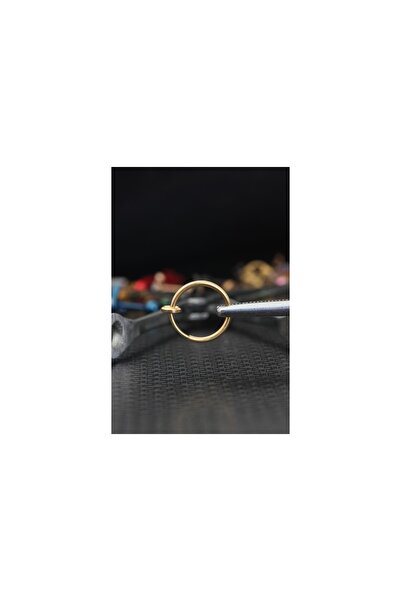 depozoom Cerrahi Çelik Sıkıştırma Face Kıkırdak Burun Tragus Piercing Gold 10...