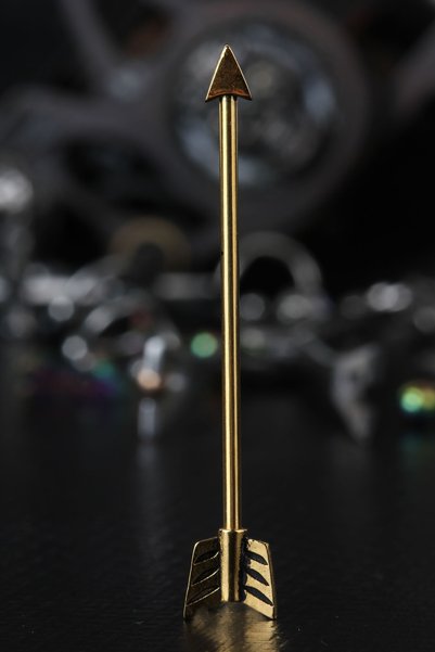 depozoom Cerrahi Çelik Mızrak Köprü Piercing Gold