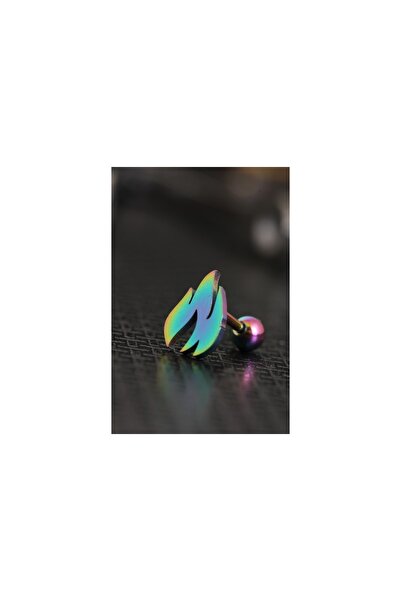 depozoom Cerrahi Çelik Kıkırdak Tragus Alev Piercing