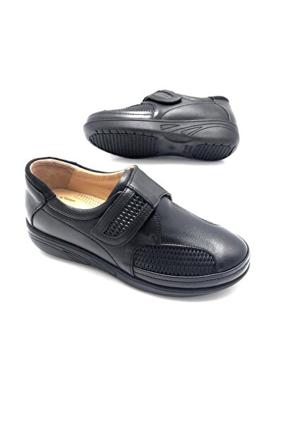 Derilax Γυναικεία μητρικά παπούτσια Orthopedic Velcro από γνήσιο Deritam