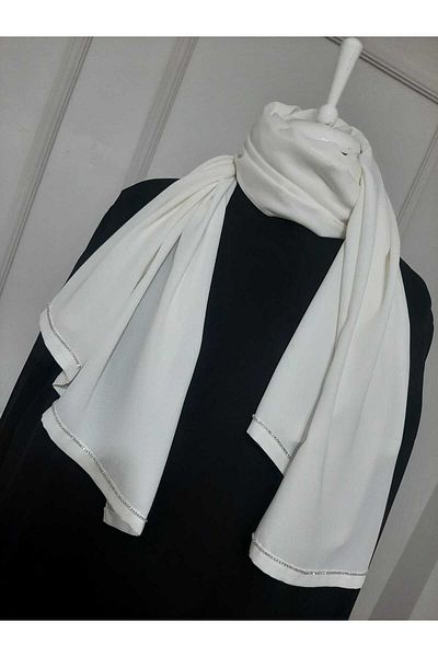 GÜLSEMALİ Medina Silk Fabric Luxury Jewelled Hijab Shawl
