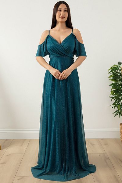 PULLIMM ROCHIE LUNGĂ CU BRETELE ARGINTII 13425