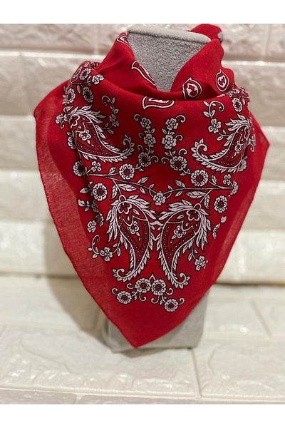 sema aksesuar 19 May Event 100% Cotton Unisex Ethnic Patterned Floral Bandana Scarf