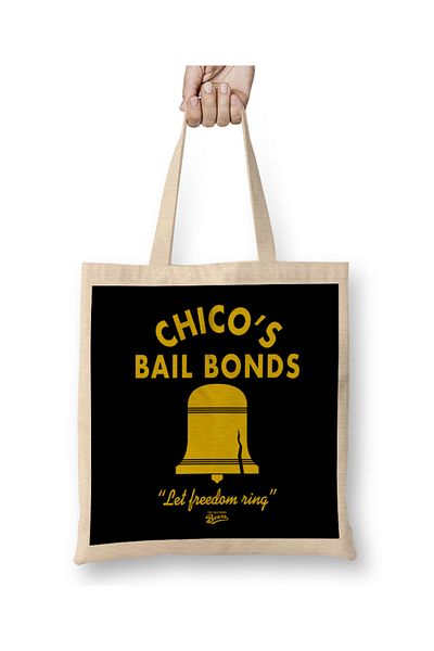 Baskı Dükkanı Bad News Bears Chicos Bail Bonds υφασμάτινη τσάντα με μακριά λαβή