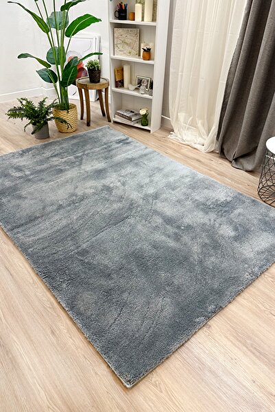 MYHOME HALI Tampa Shagy Uzun Tüylü Mavi Makine Halısı