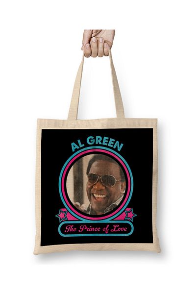 Baskı Dükkanı Υφασμάτινη τσάντα Al Green The Prince Of Love με μακριά λαβή