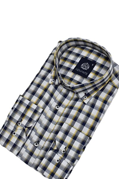 ADVANTE Чоловіча картата класична сорочка з довгими рукавами Oxford Bgl-st02988